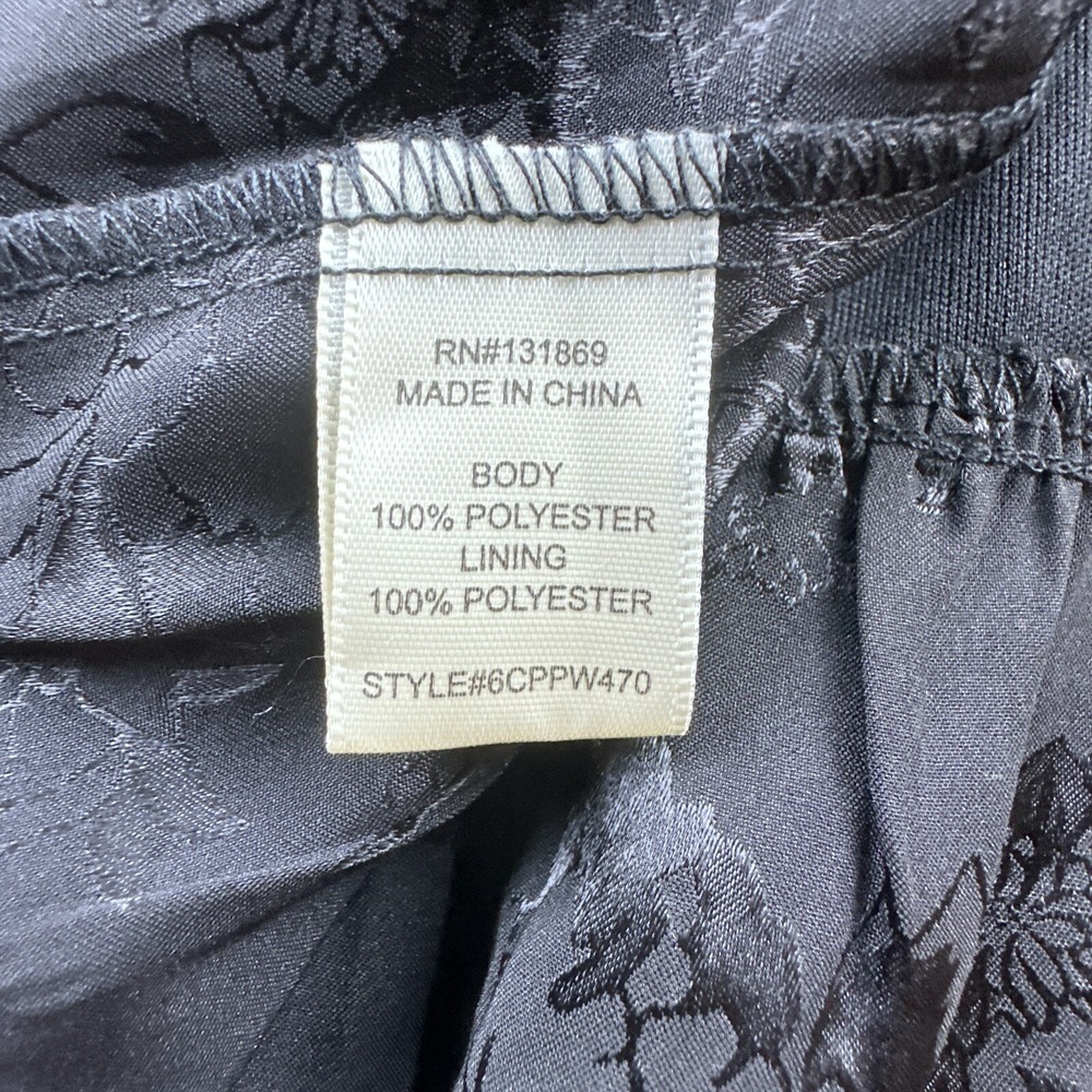 Allison & Kelly Dress Womens Small Black Puff‎ Sleeve Corset Tie Silk Event New - Picture 8 of 13